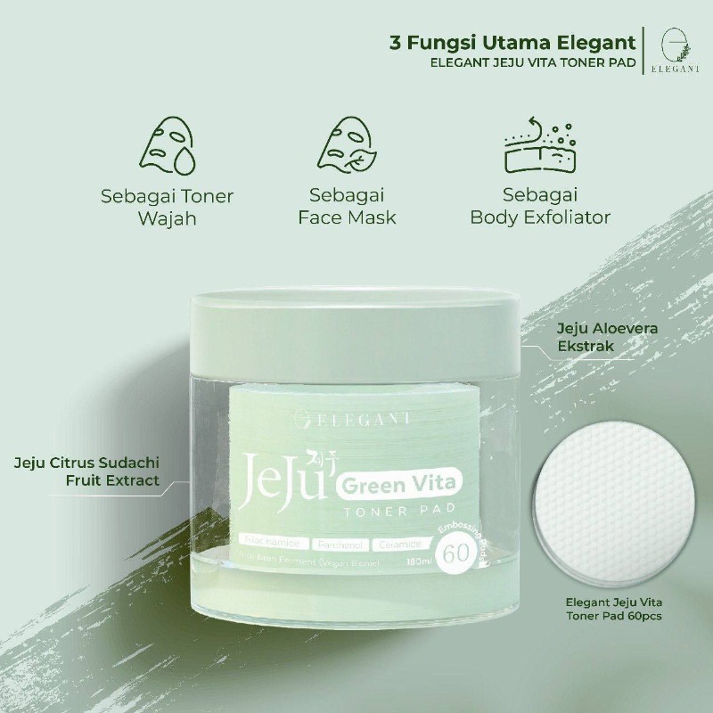 Elegant jeju green vita toner pad